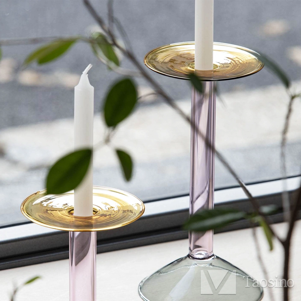 Glass candle holder