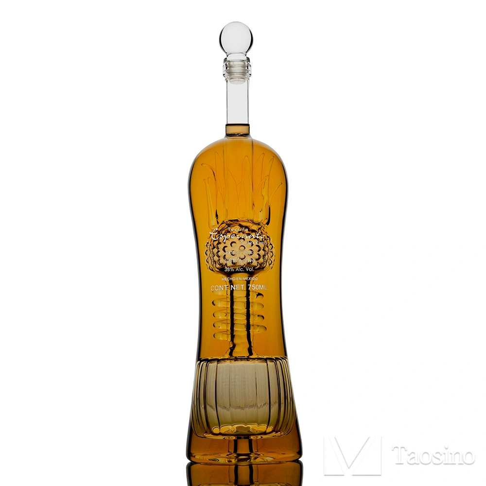 Glass wine bottle